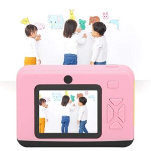 Tgoon Anti‑Drop Children Camera, IPS Screen Camera Cute Look for Home(Pink)