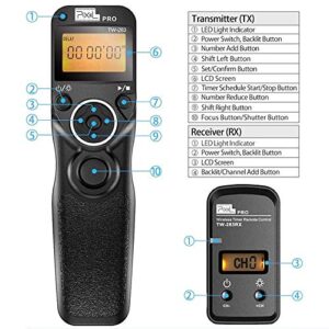 Pixel Timer Shutter Release Remote Control TW283-S2 Remote Release for Sony A58 A68 A1 A9 A7 A7II A7R A7RII A7S A5000 A5100 A6000 A6300 A6400 A6500 A6600 RX100/II HX300 HX400 HX400V HX50V HX90 RX10