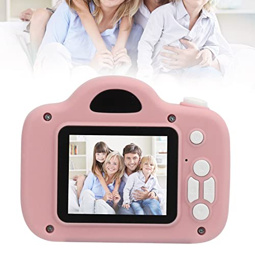 01 02 015 Cartoon Mini Camera, Kids Gift 15 Filters 16 Borders Kids Camera One Key Video Recording Support MP3 200W Pixels for Kids(Pink)