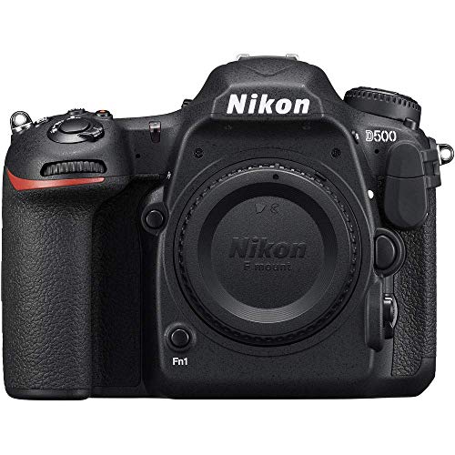 Nikon D500 DSLR Camera (Body Only) (1559) + 4K Monitor + Headphones + Pro Mic + 2 x 64GB Memory Card + Case + Corel Photo Software + Pro Tripod + 3 x EN-EL 15 Battery + Card Reader + More (Renewed)