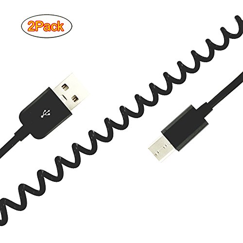 Seadream 2Pack Coiled Type-C USB C Cable,Coiled USB C to USB 2.0 A Male Charger Cable for Car Galaxy S21 S20 S10,S9 S8, Note 20 10 9 8 7, C9 Stretched to 3 Feet,1.5A