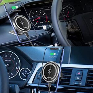 Magnetic Wireless Car Charger for Magsafe Mount iPhone 14 Pro Max,13, 12, Pro Max, Mini,Airpods3, QI 15 W Car Charging, Stick On Car Dashboard and Air Vent Car Phone Holder