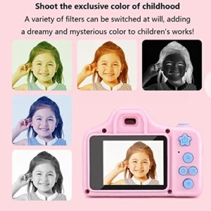 Kid Camera, Digital Camera 1080p for Kids, Toddler Camera Compact for Child Little Hands, Christmas Birthday Gifts for Girls Boys (Color : Pink, Memory Card : Without)