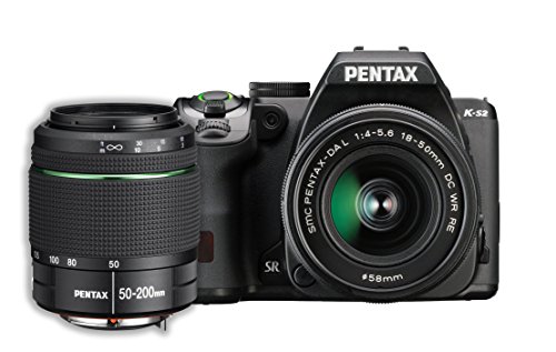 Pentax K-S2 20MP DSLR Two Lens Kit w/ 18-50mm WR & 50-200mm WR (Black)