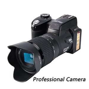 Camera 24X Optical Zoom HD Digital Camera D7100 33Million Pixel Auto Focus Professional DSLR Video Camera Three Lens Outdoor Digital Camera (Size : with 8G SD Card, Color : D7100 EU)