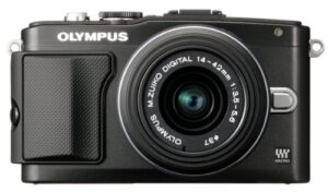olympus e-pl5 mirrorless digital camera with 14-42mm lens (black)