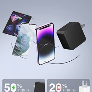 Nekteck 60W USB C Charger [GaN Tech], PD 3.0 Fast Charger[USB-IF & ETL Certified] with Foldable Plug, Compatible with MacBook Air/Pro, iPad Air/Pro, iPhone 13 Pro Max, Switch, Galaxy, Pixel and More.