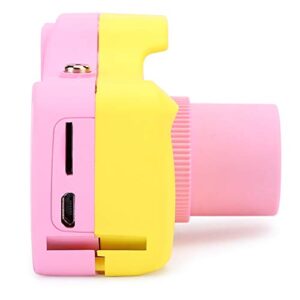 Salaty Video Camera, Mini Portable Multifunction Children Camera, for Electronic Gifts Children Gifts(Pink Yellow)