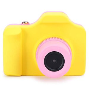 Salaty Video Camera, Mini Portable Multifunction Children Camera, for Electronic Gifts Children Gifts(Pink Yellow)