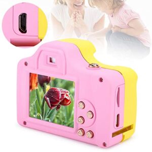 Salaty Video Camera, Mini Portable Multifunction Children Camera, for Electronic Gifts Children Gifts(Pink Yellow)