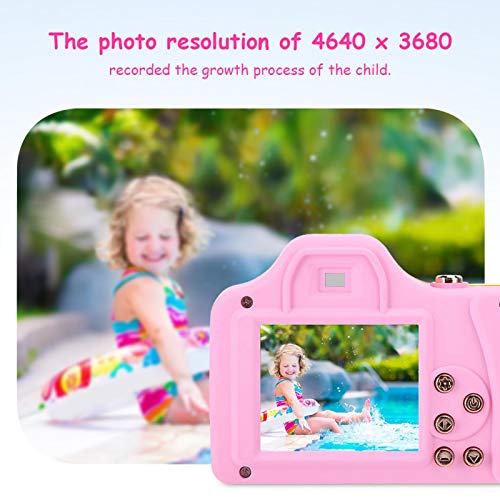 Salaty Video Camera, Mini Portable Multifunction Children Camera, for Electronic Gifts Children Gifts(Pink Yellow)