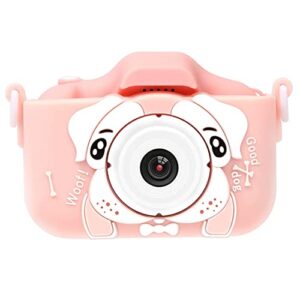 linxhe kids camera for girls boys, 20mp1080p digital camera for toddler, soft silicone shockproof case, great gift for girls boys (color : pink, memory card : with 32g memory card)