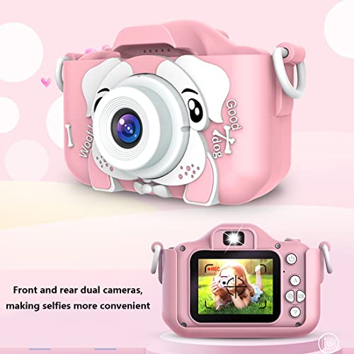 LINXHE Kids Camera for Girls Boys, 20MP1080P Digital Camera for Toddler, Soft Silicone Shockproof Case, Great Gift for Girls Boys (Color : Pink, Memory Card : with 32g Memory Card)