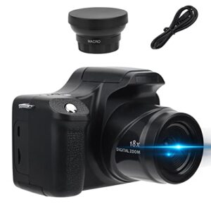 digital camera 18x zoom hd slr camera with 3.0 in lcd screen cmos 5mp, up to 24mp for kids (without angle lens)