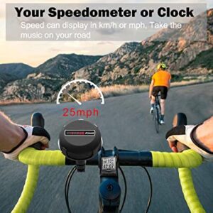 Inwa Portable Bluetooth Speaker, Bike Speaker with Speed Display, Wireless Speaker with 480 Mins Super Long of Playtime. Decent Sound, Compact Size and Loudness for Riding, Hiking, Showering, Golfing