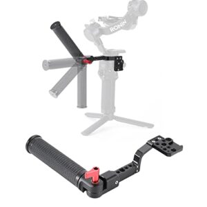 gimbal adjustable handle grip for dji ronin s/sc/rsc2, stabilizer handgrip extension bracket with cold shoe mount 1/4 3/8 threaded holes for video light, microphone, monitor