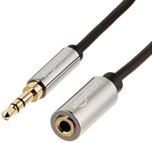 amazon basics 3.5mm male to female stereo audio extension adapter cable – 6 feet