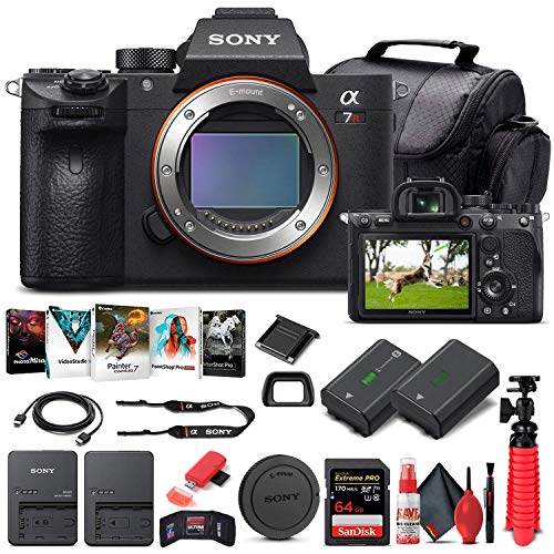 Sony Alpha a7R IV Mirrorless Digital Camera (Body Only) (ILCE7RM4/B) + 64GB Memory Card + NP-FZ-100 Battery + Corel Photo Software + Case + External Charger + Card Reader + HDMI Cable + More (Renewed)