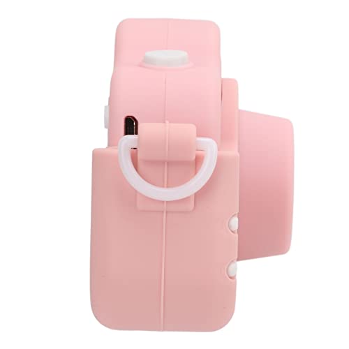 Digital Camera for Kids, Built in Puzzle Games 15 Frames Kids Camera Rounded Shape Design for Taking Pictures Recording for Gift(Pink)