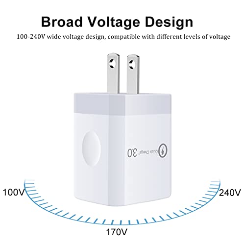 OrSunday Quick Charge 3.0 Fast Charger for LG Stylo 4/5/6, LG G5 G6 G7 G8 G8X V20 V30 V40 V50 ThinQ, LG Velvet 5G Wing K51 K61 K71 K92 W41