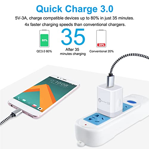 OrSunday Quick Charge 3.0 Fast Charger for LG Stylo 4/5/6, LG G5 G6 G7 G8 G8X V20 V30 V40 V50 ThinQ, LG Velvet 5G Wing K51 K61 K71 K92 W41