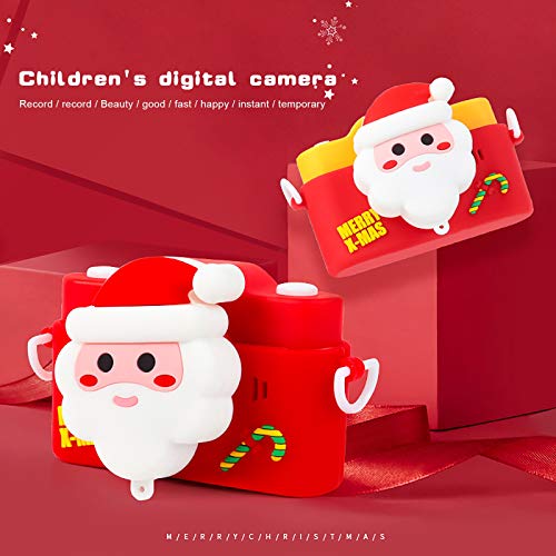 Niaviben Cute Christmas Camera for Kids 1080P HD with 2.0 Inches Color Dual Selfie Video Game Children Camera Gift Yellow