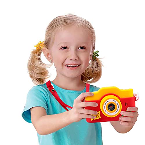 Niaviben Cute Christmas Camera for Kids 1080P HD with 2.0 Inches Color Dual Selfie Video Game Children Camera Gift Yellow