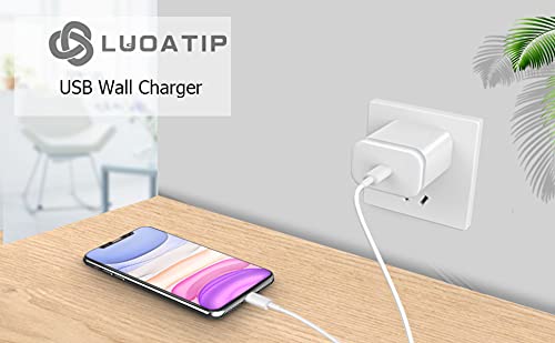 iPhone 14 13 12 11 USB C Wall Charger, 20W 2-Pack Charging Block USBC Power Adapter PD Plug Box Type C Brick Cube for iPhone 14 13 12 11 Pro Max XS X XR SE 8 Plus, iPad Pro, AirPods Pro