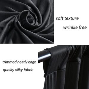 Black Backdrop Curtain for Parties Wrinkle Free Black Photo Curtains Backdrop Drapes Fabric Decoration for Birthday Party Wedding 5ft x 7ft,2 Panels