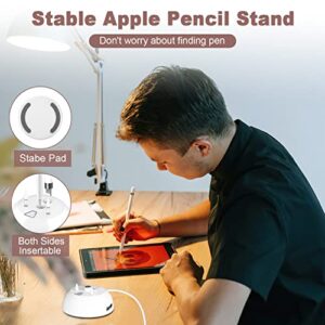 Bivtrily Charger Stand for Apple Pencil 1st Generation, Charging Adapter with LED Display & USB Port, Pencil Accessories with Pen Tips and Cap Holder Compatible with iPad iPencil iPen