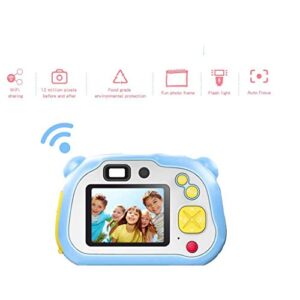 LKYBOA Children's Digital Camera - Kids Camera, Rechargeable Children Digital Camera with Memory Card Shockproof (Color : Blue)