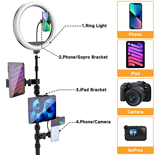 360 Photo Booth Machine 100cm for Parties with Extendable Ring Light Selfie Holder Accessories, 5 People Stand on, Automatic Spin 360 Video Camera Booth Platform Spinner, 39.4” with Flight Case