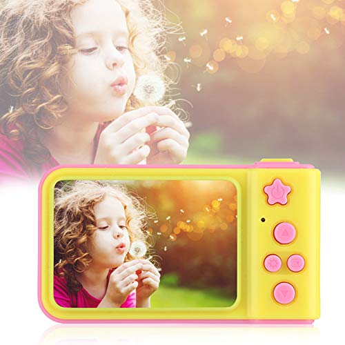 Dpofirs Kids Digital Web Camera, Mini Portable Outdoor Video Camera, 2 Inch Colorful Screen, 1080P High Resolution, Support Max 32G Memory Card, Gift for Kids(Pink)