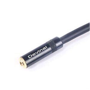 Devinal 3.5mm to Dual 1/4 Y Splitter Cable, 1/8" Female TRS to Dual 6.35mm TS Male Adapter, Female Mini Jack Stereo to 2 Quarter inch Mono Converter 1 feet