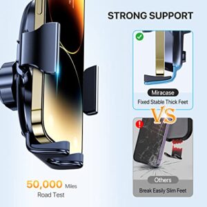 Miracase Phone Mount for Car, [Strong Suction] Universal 3 in 1 Car Phone Holder Mount for Dashboard Windshield Air Vent Compatible with iPhone 14 13 12 11 Pro Max Mini All Mobile Phones