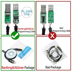 Original Baofeng USB Programming Cable PL2303 Chip Drive Free Win11 for BaoFeng Waterproof Two Way Radio UV-9R Plus (Including UV-9RPRO UV-9G GT-3WP UV-XR and Many More) USA Warranty Gmrs Radio