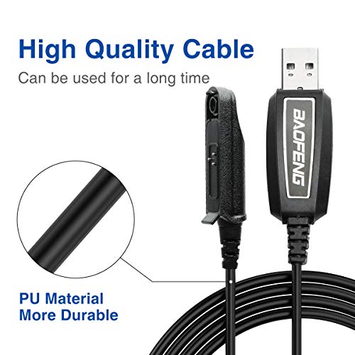 Original Baofeng USB Programming Cable PL2303 Chip Drive Free Win11 for BaoFeng Waterproof Two Way Radio UV-9R Plus (Including UV-9RPRO UV-9G GT-3WP UV-XR and Many More) USA Warranty Gmrs Radio