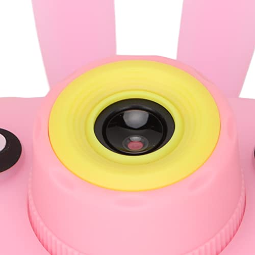 PUSOKEI Cartoon Digital Camera, Toddler Camera, Portable Child Camera, 1080P Full HD, Cute Bunny Appearance, with 2 inch Screen, Lanyard and Charging Cable, Gift for Girls