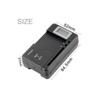 RIJER Universal LCD Battery Charger, Travel chargering for Samsung Galaxy S3 S4 S5 Note 2 3 4, Edge, Mega, LG, Huawei, HTC, ZTE, etc