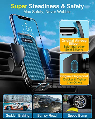 VANMASS [Pro Version Universal Car Phone Mount [Super Suction Cup] Dashboard Phone Holder Stand, Handsfree Windshield Dash Air Vent Phone Holder Car, Compatible with iPhone 13 12 Samsung LG & Truck