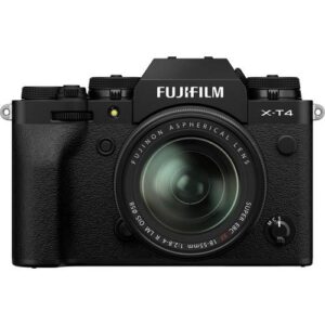 Fujifilm X-T4 Mirrorless Digital Camera with XF 18-55mm f/2.8-4 R LM OIS Lens (Black) Bundle, Includes: SanDisk 64GB Extreme PRO SDXC Memory Card, Spare Fujifilm NP-W235 Battery + More (7 Items)