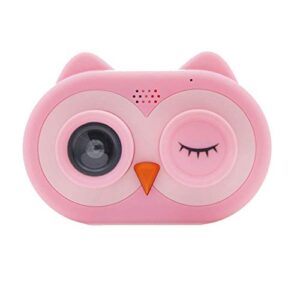 lkyboa children mini camera – digital owl camera smart can take pictures （8.2×5.8×3.1cm） (color : pink)