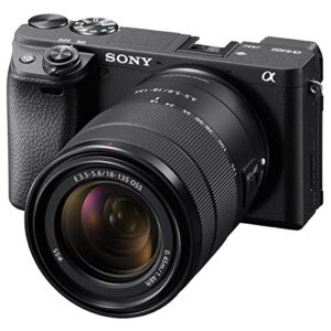 Sony Alpha a6400 24.2MP Mirrorless Digital Camera with 18-135mm f/3.5-5.6 OSS Lens - Bundle with 64GB SDXC U3 Card, Camera Case, Tripod, Trigger, Video Light, Shotgun Mic, Software Package and More