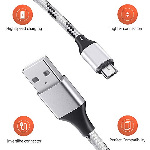 Multi Charging Cable, 5ft 3Pack Multi Charger Cable Nylon Braided Multiple USB Cable Universal 3 in 1 Charging Cord Adapter with Type-C, Micro USB Port Connectors for Cell Phones and More