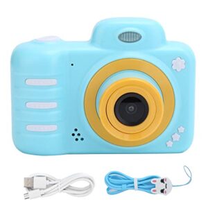 fecamos children camera, photo shoot lightweight kids camera environmental protection material for christmas for birthday(blue, pisa leaning tower type)