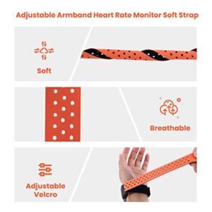 LIVLOV V11 Heart Rate Monitor Replacement Armband Strap - 20mm Adjustable Arm Belt Replacement Compatible with OTF, Orange Theory, OTBeat Burn Optical HR Sensor
