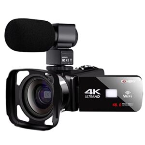 camera 4k video camera 48mp 18x digital zoom camera for vlogging 10 reflectors 3.0 degrees video camera digital camera (size : with 8g, color : c)