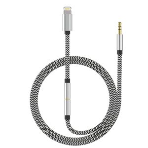 aux cord for iphone, [apple mfi certified] 3-in-1 iphone headphones jack iphone to car 3.5mm aux cord, lightning to aux adapter compatible with iphone 14/14pro/13/13 pro/13 pro max/12/12 pro max/11