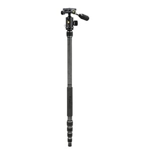 Vanguard VEO3T235CBP Carbon Fiber Travel Tripod with Ball Head, Removeable Pan Handle, and Quick Shoe with Built-in Smartphone Holder
