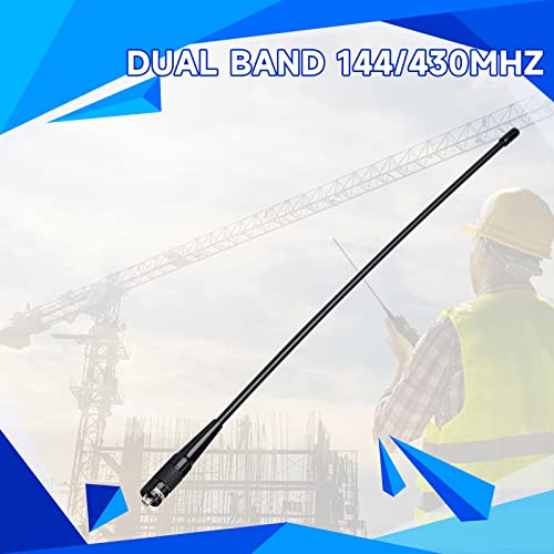 Retevis RHD-771 Walkie Talkie Antenna,SMA-F Dual Band UHF/VHF 144/430Mhz Antenna,15.4inch Flexible Whip Antenna,Compatible with Baofeng UV-5R Aliunce HD1 Retevis RT29 RT86 RT-5R 2 Way Radio(1 Pack)